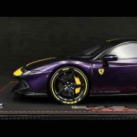 Ferrari 849 Testarossa Assetto Fiorano 2025 Viola Hong Kong / Yellow Stripes 1/18 BBR Models P18276E