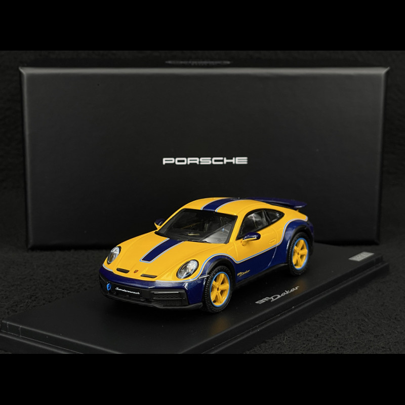 Porsche 911 Dakar Type 992 2024 Sonderwunsch Signal Yellow / Gentian Blue 1/43 Spark WAP020550260DK