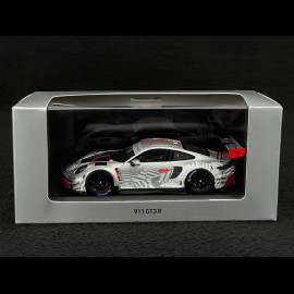 Porsche 911 GT3 R Typ 992 2024 Präsentationsversion Silbergrau / Rot 1/43 Spark WAP02057126EVO