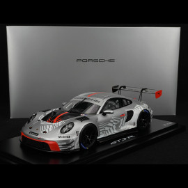Porsche 911 GT3 R Type 992 2024 Presentation version Silver Grey / Red 1/18 Spark WAP02157126EVO