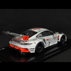 Porsche 911 GT3 R Type 992 2024 Presentation version Silver Grey / Red 1/18 Spark WAP02157126EVO