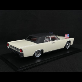 Lincoln Continental Cabriolet Présidentiel 1963 John F. Kennedy White 1/18 KK Scale KKDC181523