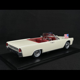 Lincoln Continental Cabriolet Présidentiel 1963 John F. Kennedy Weiß 1/18 KK Scale KKDC181523