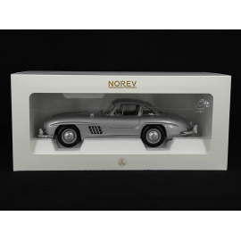 Mercedes-Benz 300 SL 1954 Butterfly Doors Silver Grey 1/18 Norev 183857