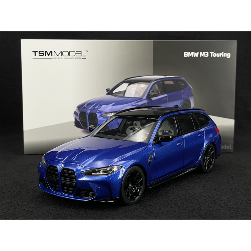 BMW M3 Touring G81 2023 Portimao Blue Metallic 1/18 TrueScale Models TSM181029