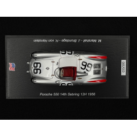 Porsche 550 Spyder n° 66 14. 12h Sebring 1956 1/43 Spark US464