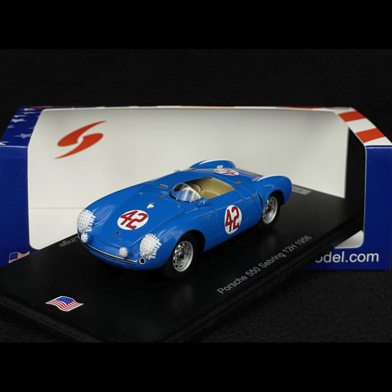Porsche 550 Spyder n° 42 12h Sebring 1956 1/43 Spark US462