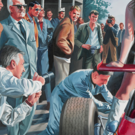 Poster "La Ragazza di Monza" Jacky Ickx Monza 1968 original design by Benjamin Freudenthal