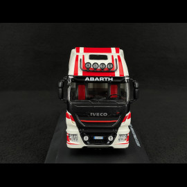 Iveco Stralis Hi-Way 2016 Transport Lkw Abarth Weiß / Rot 1/43 Hachette G1470001