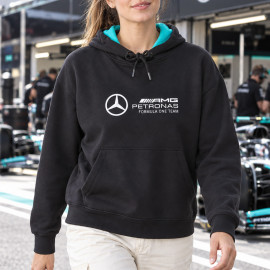 Mercedes Sweatshirt Günstige AMG Petronas F1 Team Hamilton / Russell / Antonelli Schwarz 701227046-001 - damen