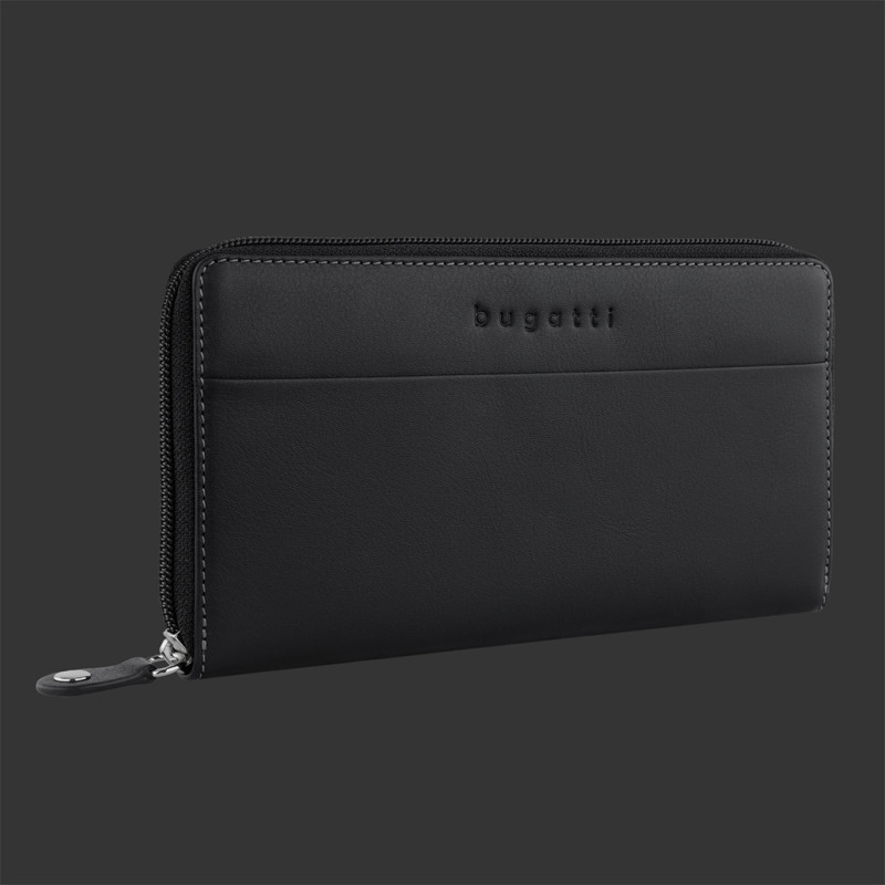 Bugatti Geldbörse aus Leder Damen Portemonnaie Schwarz 49-2021-02
