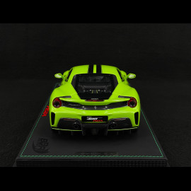 Ferrari 488 Pista 2018 Verde Germoglio / Black Stripes / Carbon Rims 1/18 BBR Models P18145O