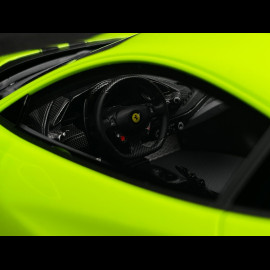 Ferrari 488 Pista 2018 Verde Germoglio / Black Stripes / Carbon Rims 1/18 BBR Models P18145O
