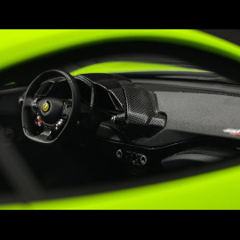 Ferrari 488 Pista 2018 Verde Germoglio / Black Stripes / Carbon Rims 1/18 BBR Models P18145O