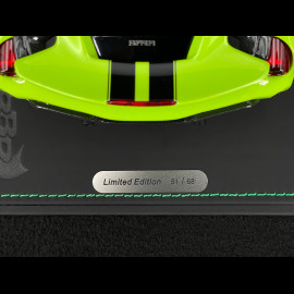 Ferrari 488 Pista 2018 Verde Germoglio / Black Stripes / Carbon Rims 1/18 BBR Models P18145O