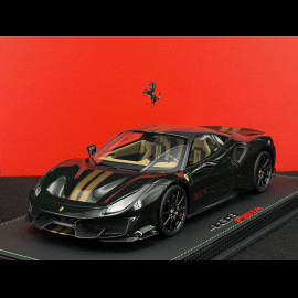 Ferrari 488 Pista 2018 Verde British / Goldene Streifen / Carbon Felgen 1/18 BBR Models P18145N