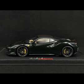 Ferrari 488 Pista 2018 Verde British / Goldene Streifen / Carbon Felgen 1/18 BBR Models P18145N