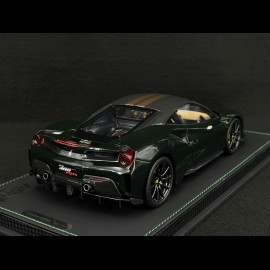 Ferrari 488 Pista 2018 Verde British / Goldene Streifen / Carbon Felgen 1/18 BBR Models P18145N