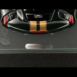 Ferrari 488 Pista 2018 Verde British / Goldene Streifen / Carbon Felgen 1/18 BBR Models P18145N