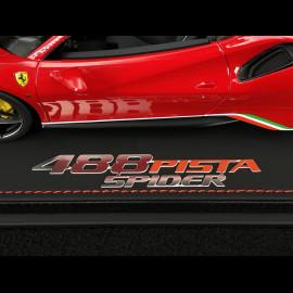 Ferrari 488 Pista Spider 2018 Rosso Corsa / Italienischer Trikolore Streifen 1/18 BBR Models P18162C4