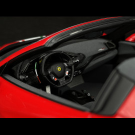 Ferrari 488 Pista Spider 2018 Rosso Corsa / Italienischer Trikolore Streifen 1/18 BBR Models P18162C4