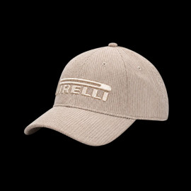 Pirelli Hat F1 Embroidered / Ribbed Velvet Premium Beige PIRPC0153 - unisex