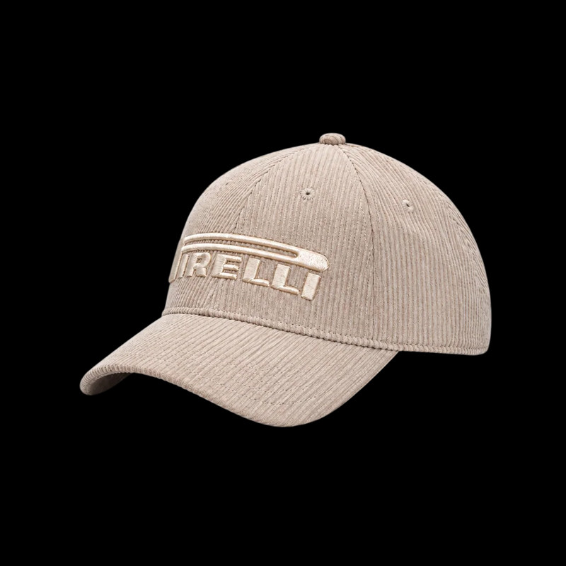 Pirelli Cap F1 Bestickte / Gerippter Samt Premium Beige PIRPC0153 - unisex
