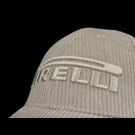 Pirelli Hat F1 Embroidered / Ribbed Velvet Premium Beige PIRPC0153 - unisex