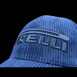 Pirelli Cap F1 Bestickte / Gerippter Samt Premium Marineblau PIRPC0152 - unisex