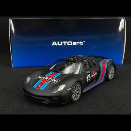 Porsche 918 Spyder n° 15 Weissach Package Martini 2013 Mattschwarz 1/18 Autoart 77929