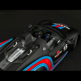 Porsche 918 Spyder n° 15 Weissach Package Martini 2013 Mattschwarz 1/18 Autoart 77929