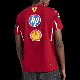 Ferrari T-shirt Low Cost F1 Team Leclerc / Hamilton Puma Dark Red 701232809-001 - unisex