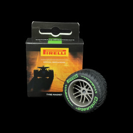 Pirelli Magnet F1 Intermediate-Reifen Grün - Dekomagnet PIRPC0140