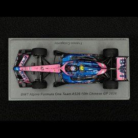 Franco Colapinto Alpine A526 n° 43 10th Chinese GP 2026 F1 with Pit Board 1/43 Spark S9367