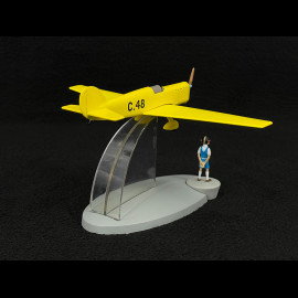 Tim und Struppi Flugzeug - Jo, Zette und Jocko: Das Testament des Herrn Pump - Prototyp C48 Gelb 19 cm 29566