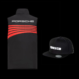 Set von 2 Porsche Ärmellose Jacke Motorsport 963 Penske und Cap Schwarz