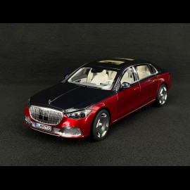 Mercedes-Benz Maybach S 680 4Matic 2021 Nautical Blue / Patagonia Red 1/18 Norev 183919
