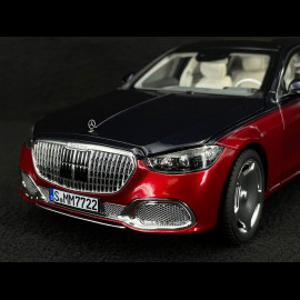 Mercedes-Benz Maybach S 680 4Matic 2021 Nautical Blue / Patagonia Red 1/18 Norev 183919