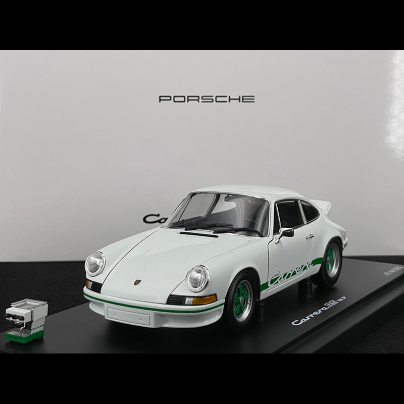 Porsche 911 Carrera RS 2.7 1973 × La Marzocco Grand Prix Weiß / Pythongrün Streifen 1/18 Minichamps WAP021118260RS