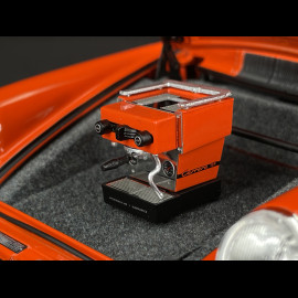 Porsche 911 Carrera RS 2.7 1973 × La Marzocco Tangerine Orange / Black Stripes 1/18 Minichamps WAP021119260RS