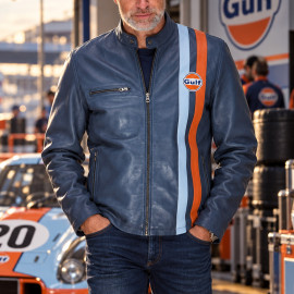 Gulf Lederjacke Roadmaster Marineblau GU252JAM05-100