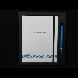Porsche Notizbuch 911 Carrera RS 2.7 und Kugelschreiber Weiß Grand Prix / Blau WAP092603260NB
