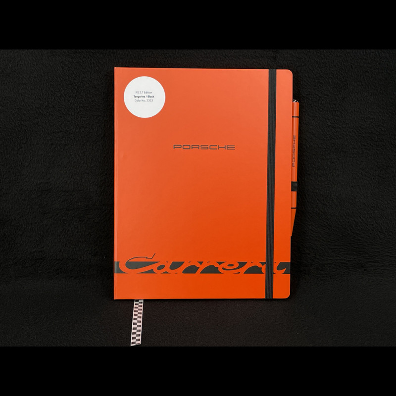 Porsche Notizbuch 911 Carrera RS 2.7 und Kugelschreiber Tangerine Orange WAP092604260NB