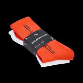 Porsche Socken 911 Carrera RS 2.7 - 2er-Set Puma Tangerine Orange / Grand Prix Weiß WAP127RS2