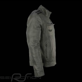 Gulf leather jacket grey for men