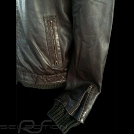 Men’s Gulf leather jacket brown