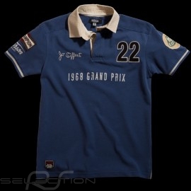 Herren Polo-shirt Jo Siffert n° 22 blau