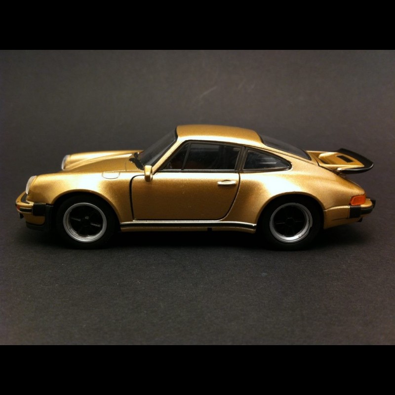 Porsche 911 Turbo 3.0 1975 ﻿gold﻿ Spielzeug Reibung Welly