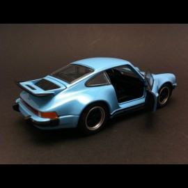 Porsche 911 Turbo 3.0 1975 Gulf blue pull back toy Welly