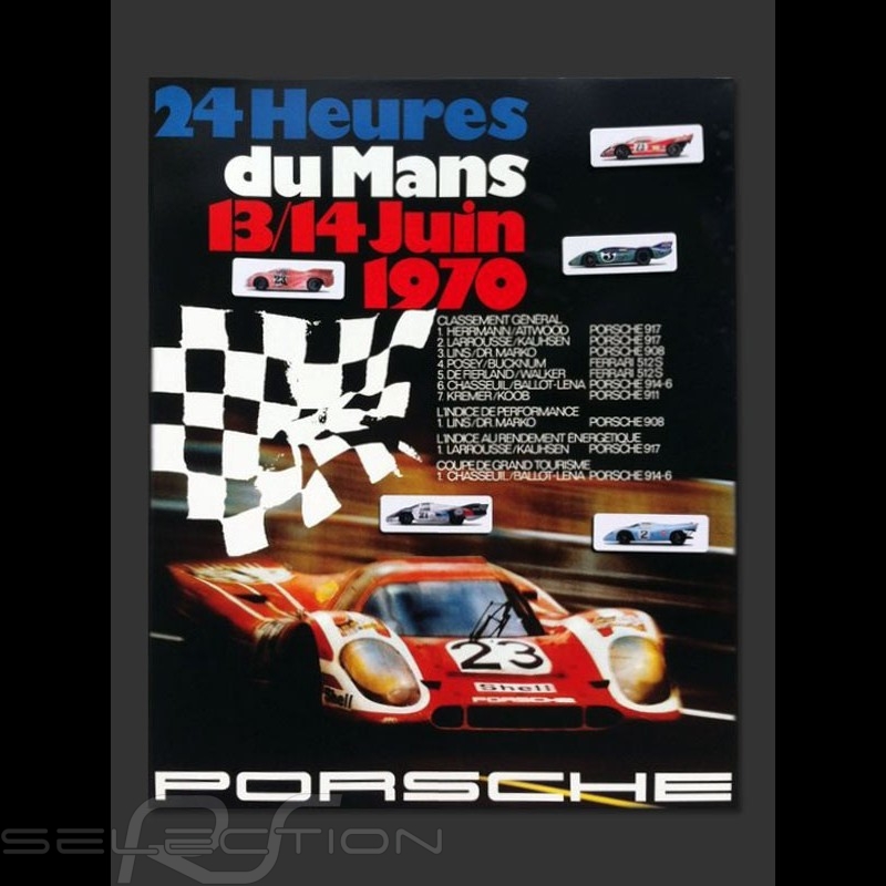 Magnetic board Porsche Le Mans 1970 with 5 magnets Porsche Design WAP0500190F